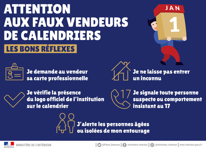 faux vendeurs calendrier