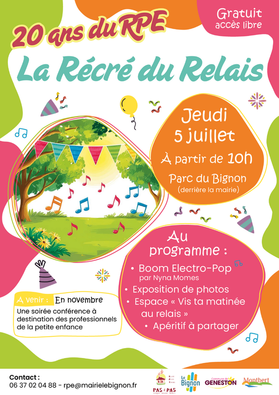 affiche  la récré du relais