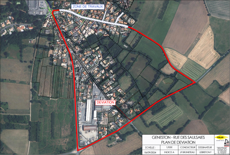 GENESTON RUE DES SAULSAIES - PLAN DEVIATION